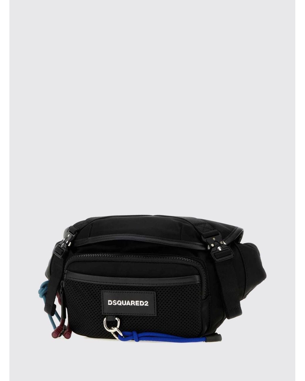 DSquared² Black Nylon Utility Bum Bag With Adjustable Strap And Charm for men