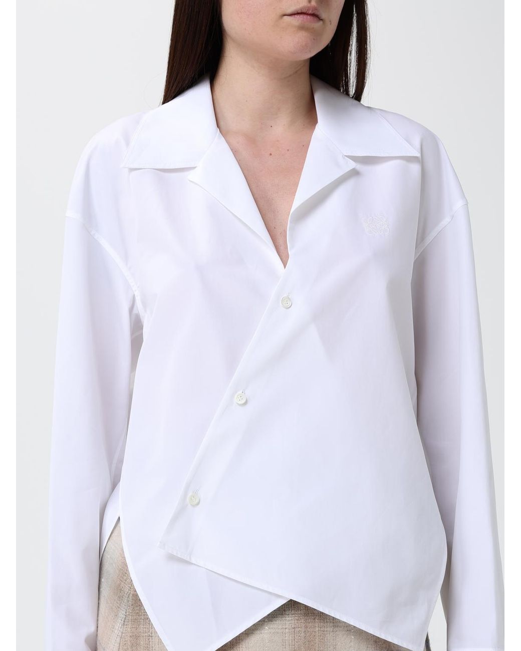 Loewe White Stretch Cotton Shirt