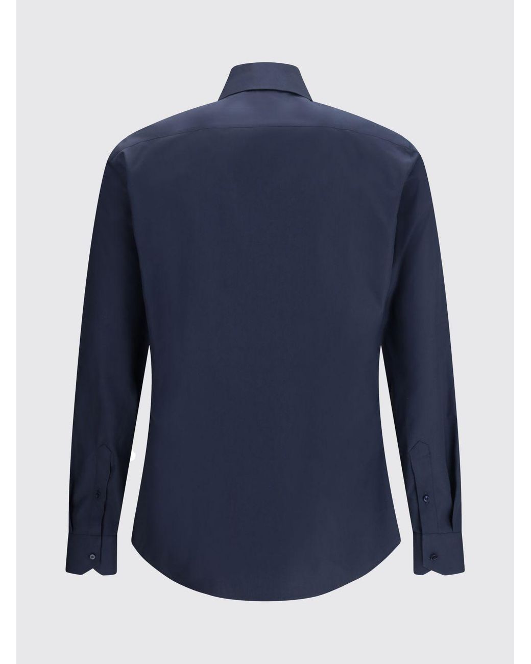 Fendi Blue Classic Cotton Poplin Shirt for men