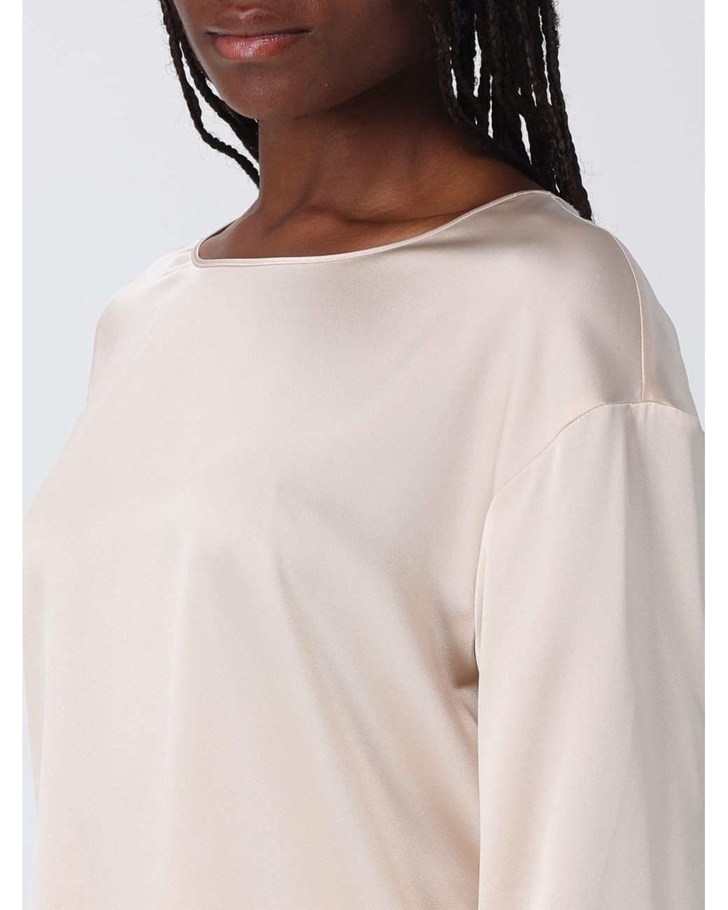 Emporio Armani White Stretch Silk Blouse