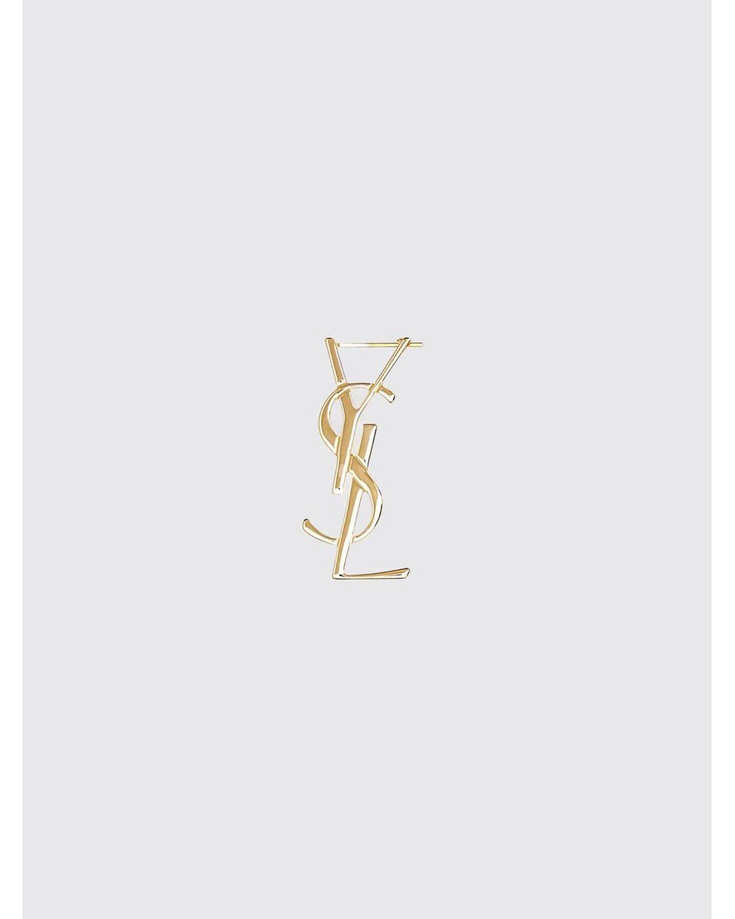 Saint Laurent White Cassandre Messingbrosche