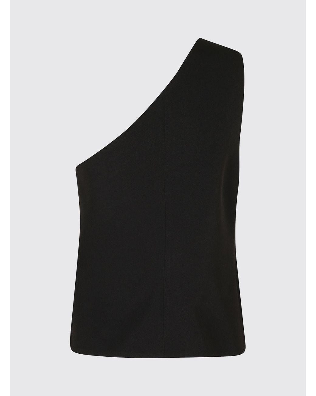 FEDERICA TOSI Blue Asymmetric One-Shoulder Cotton Top With Buttons