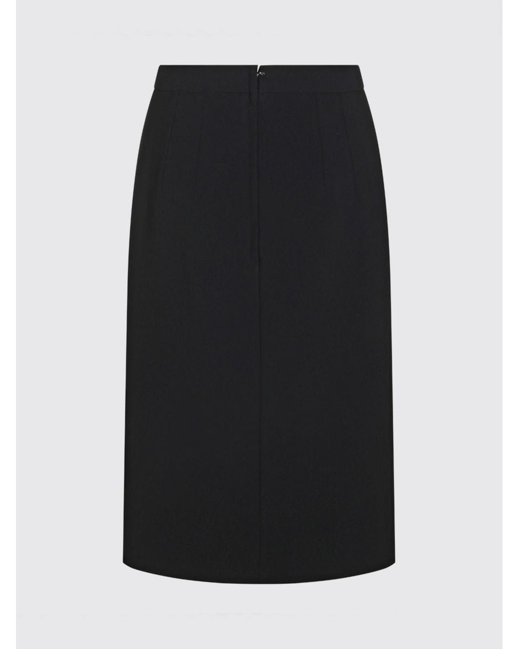 Dolce & Gabbana Blue Dolce &Amp Gabbana High-Waisted Virgin Wool Midi Pencil Skirt With Slit