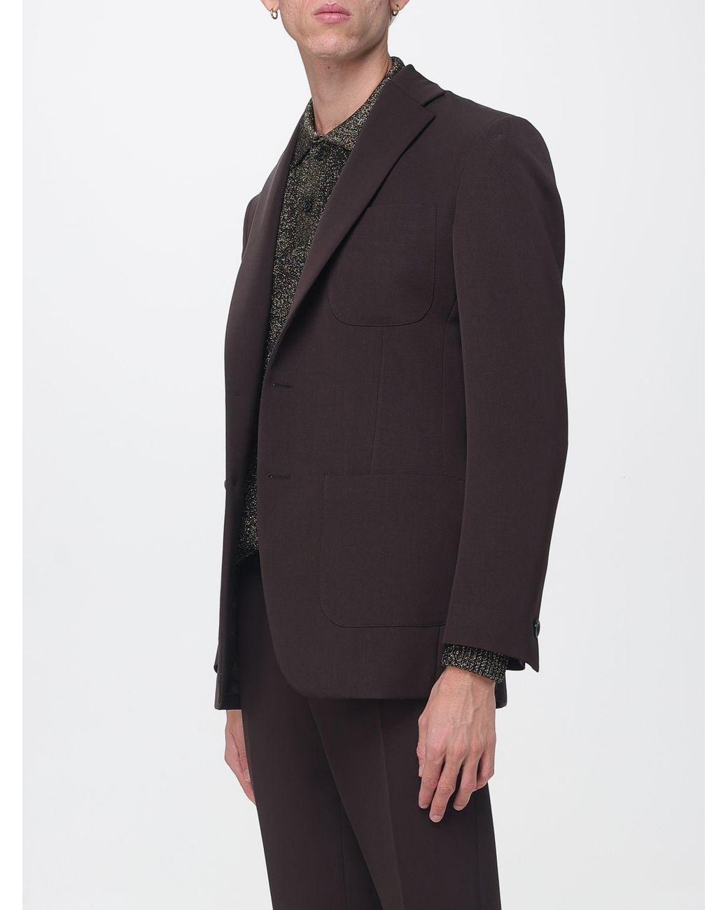 Marni Blue Single-Breasted Pure Virgin Wool Blazer With Patch Pockets for men