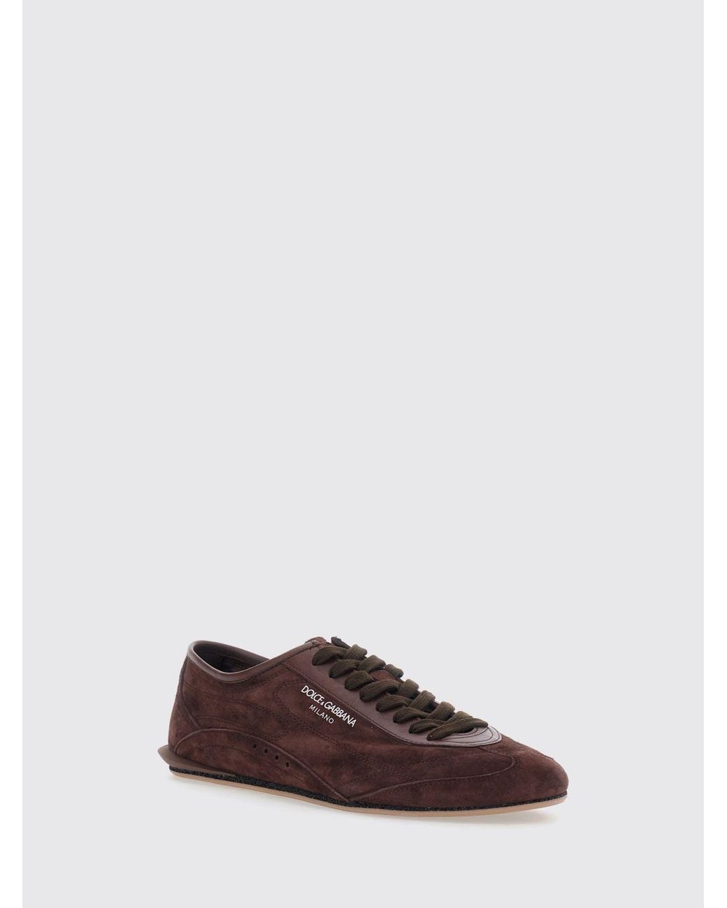 Dolce & Gabbana Brown Low-Top Sneakers Gimondi Plus Suede Trainers for men