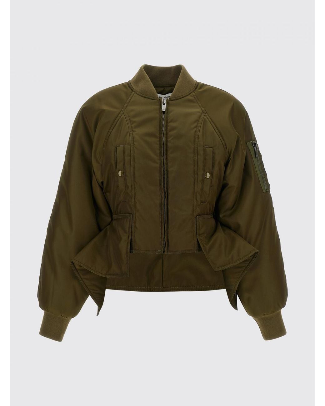 Bomber Corto di Balmain in Brown