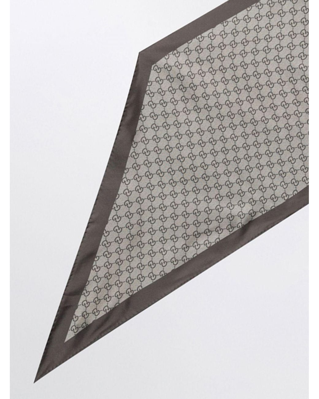 Pañuelo De Seda Con Monograma Gg Estampado Gucci de hombre de color Gray