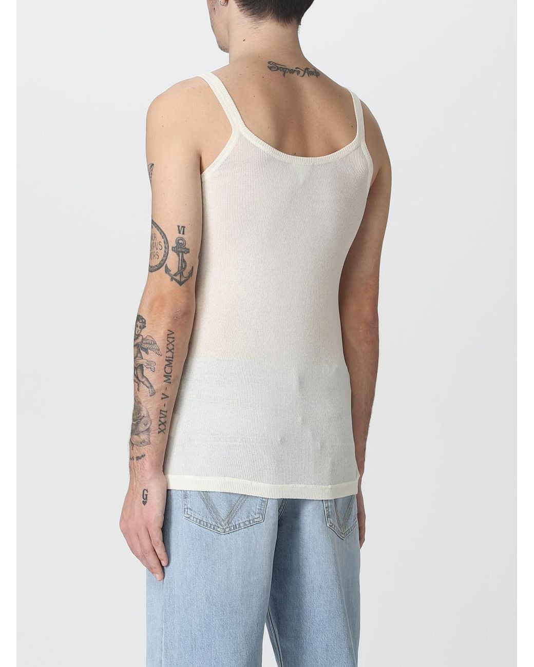 Bottega Veneta White Tank Top for men