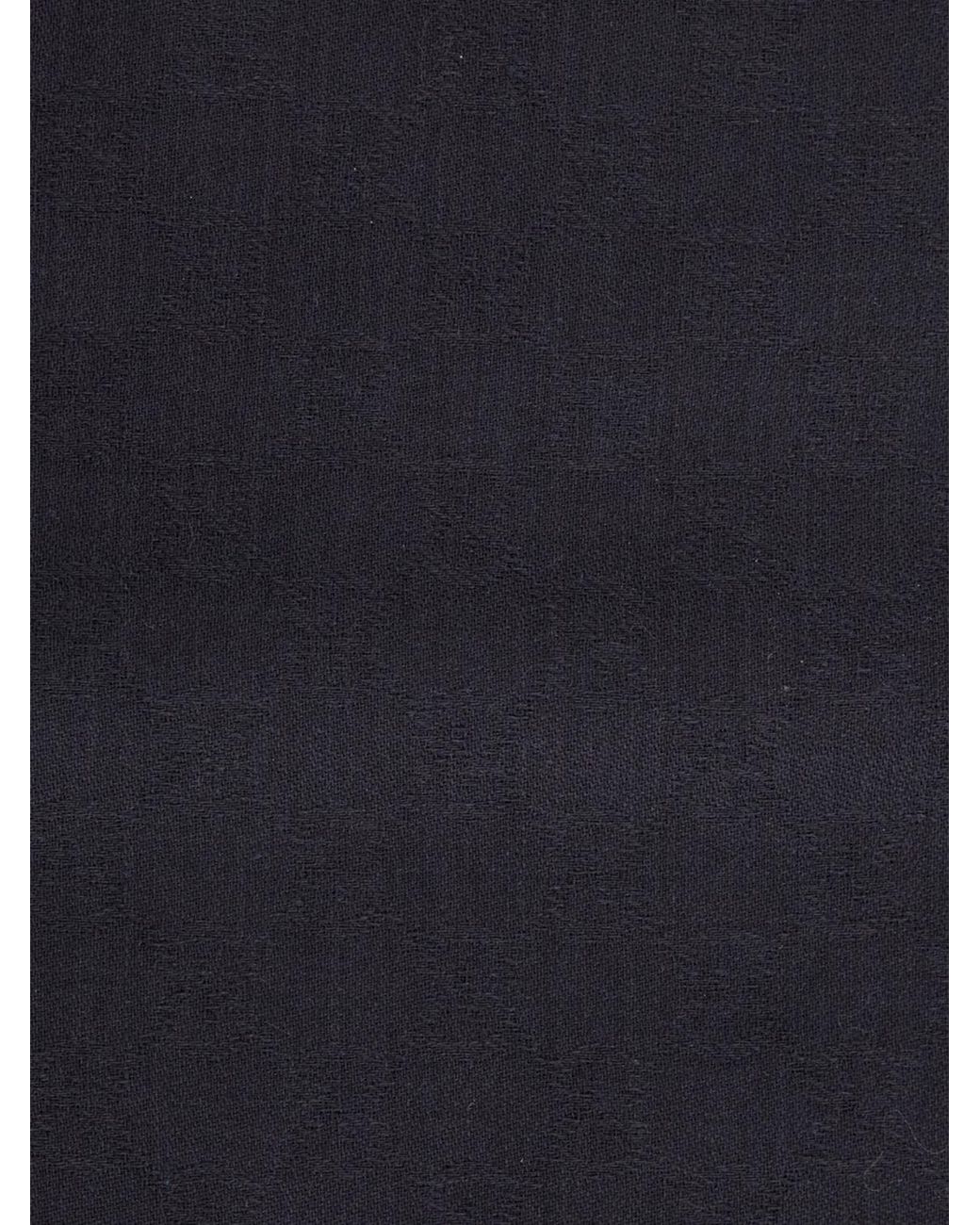 Gucci Black Solid Colour Cotton And Polyester Blend Scarf for men
