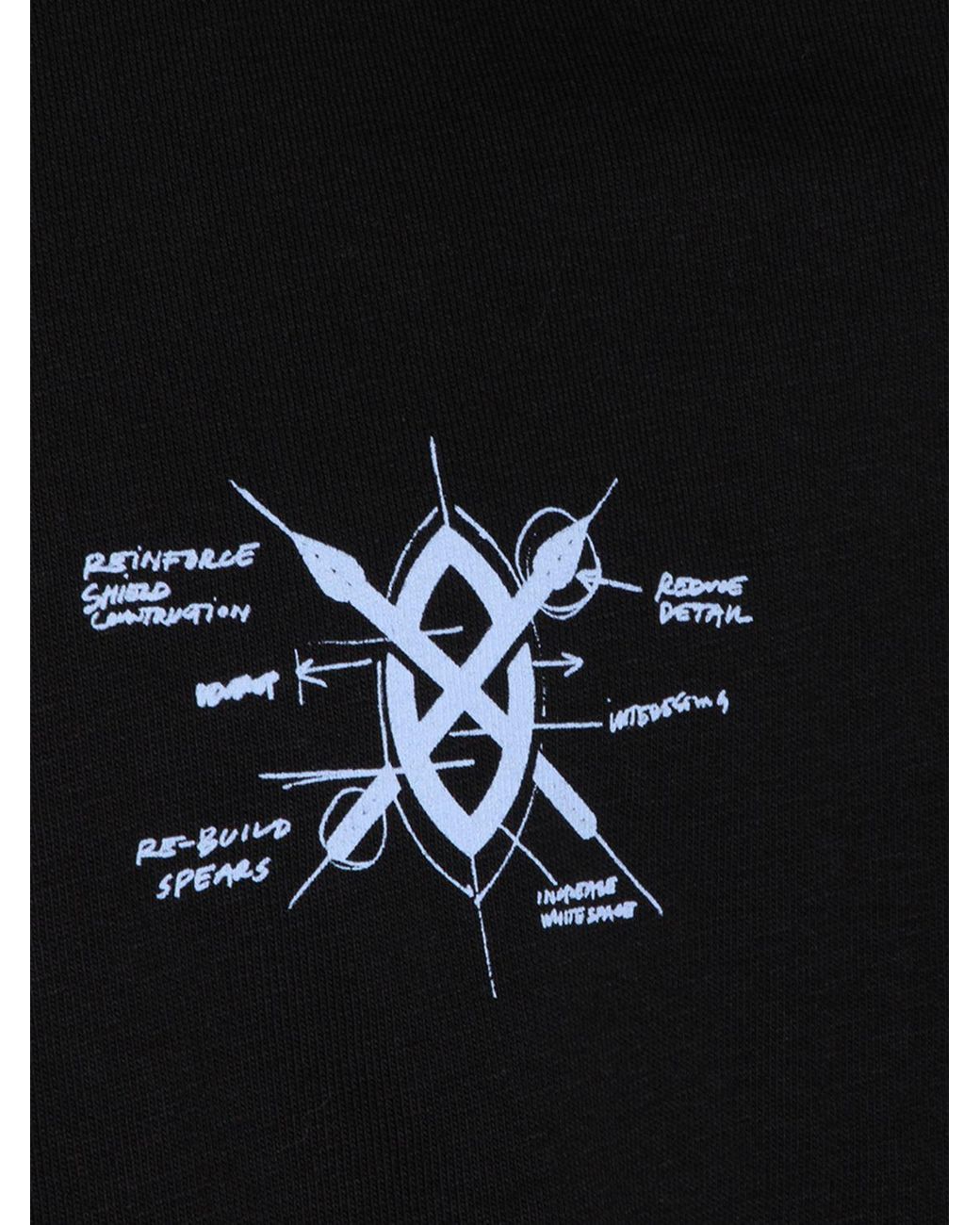 Daily Paper Black Printed Cotton T-Shirt for men