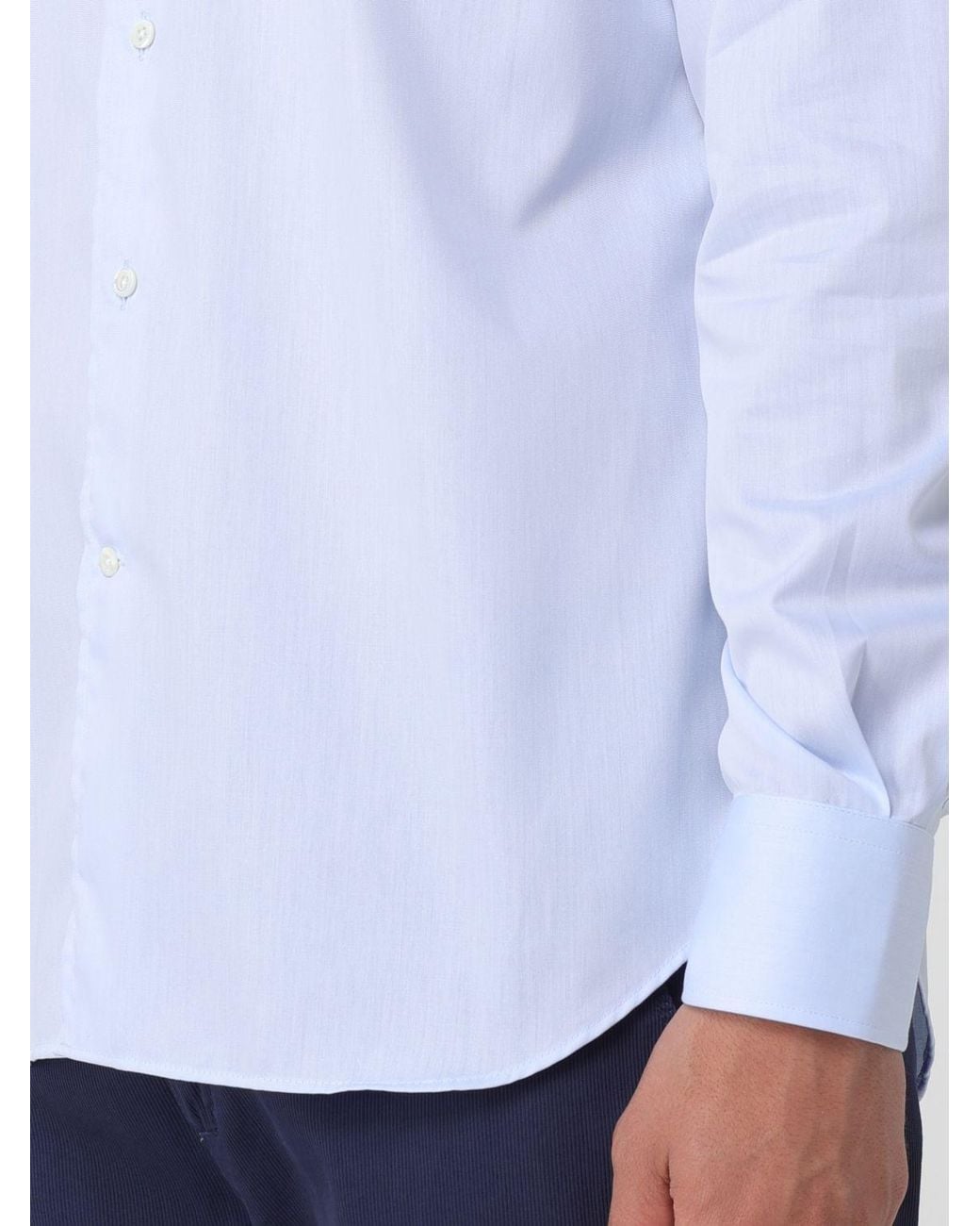 Corneliani White Cotton Classic Shirt for men