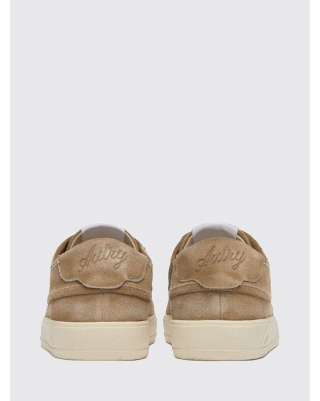 Autry Brown Windscape Low-Top Leather, Suede And Raffia Sneakers for men