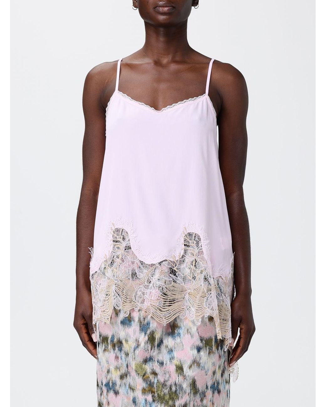 Fabiana Filippi Pink Top Con Dettagli