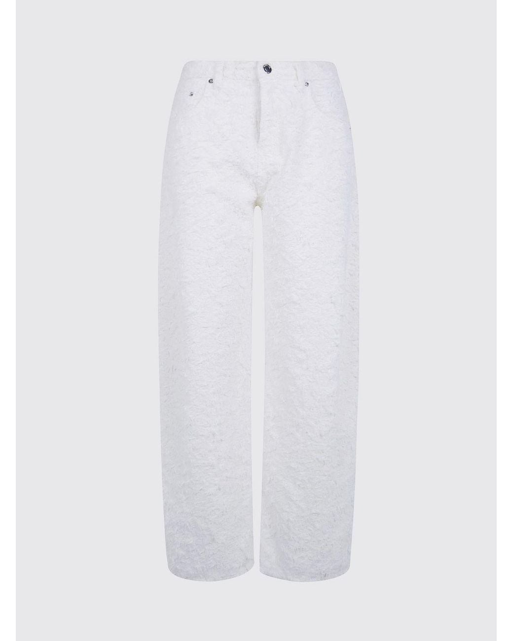 Haikure White Clyde High-Waisted Wide-Leg Jeans