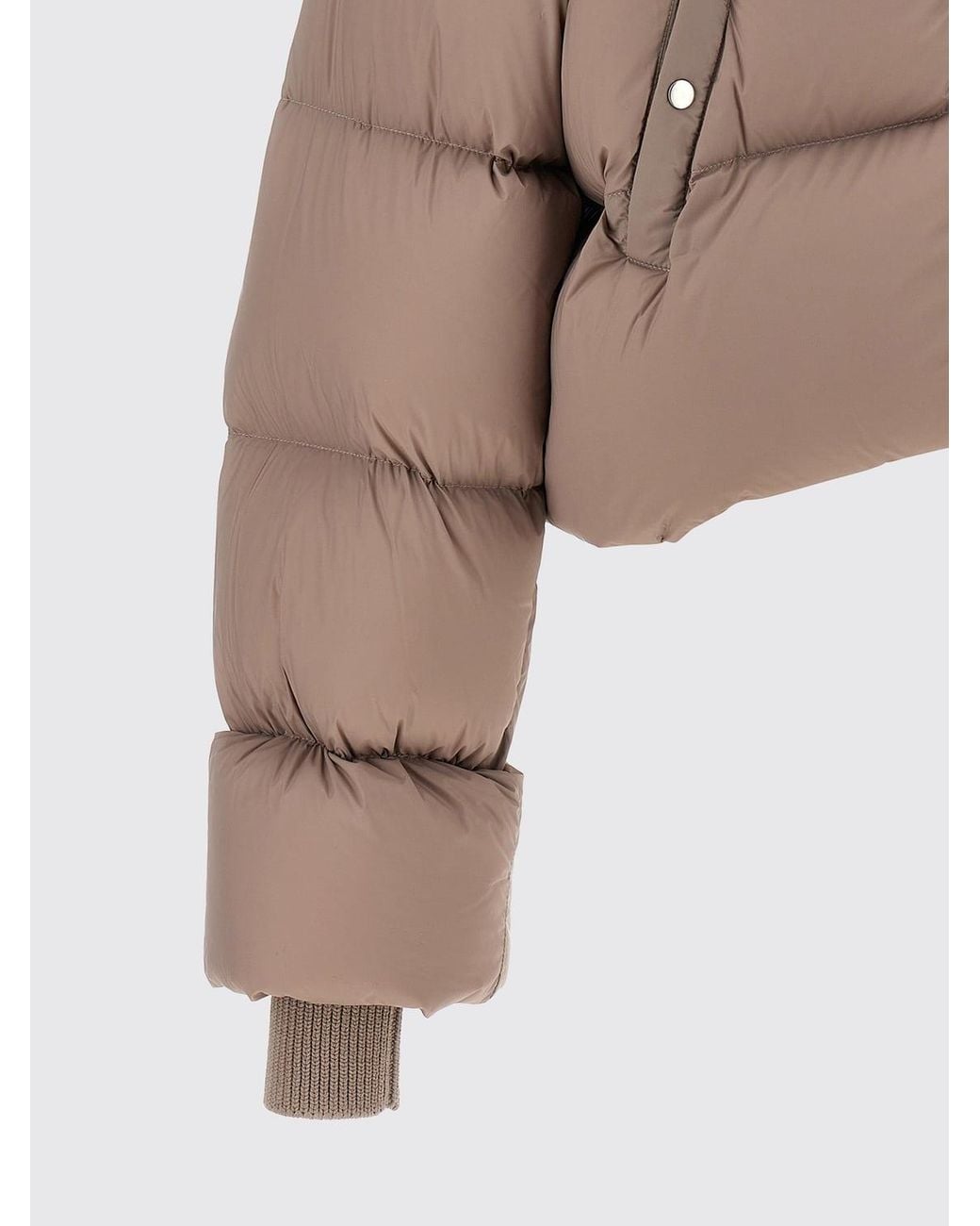 Rick Owens Pink Short Water-Repellent Quilted Nylon Puffer Jacket With Funnel Neck