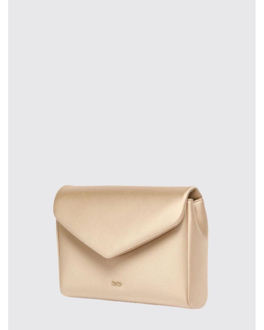 Max Mara Natural Satin Clutch Bag
