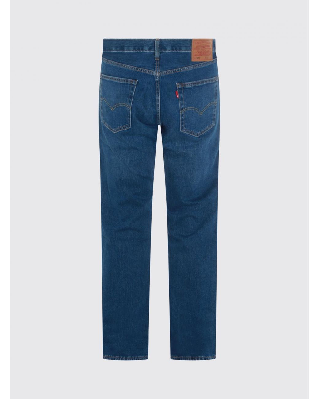 Levi's Blue 5-Pocket Straight-Fit Cotton Jeans for men