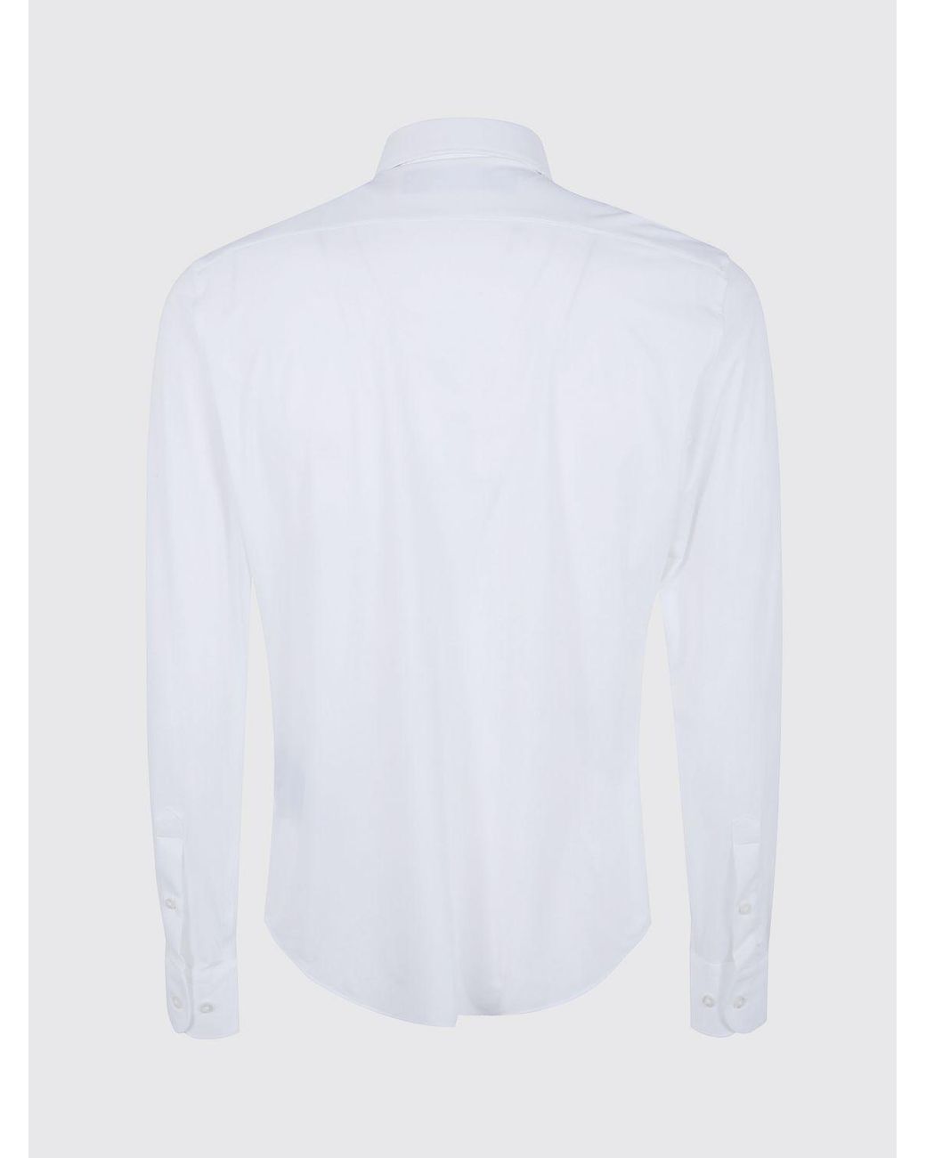 Rrd White Slim Fit Technical Polyamide Long-Sleeved Shirt for men