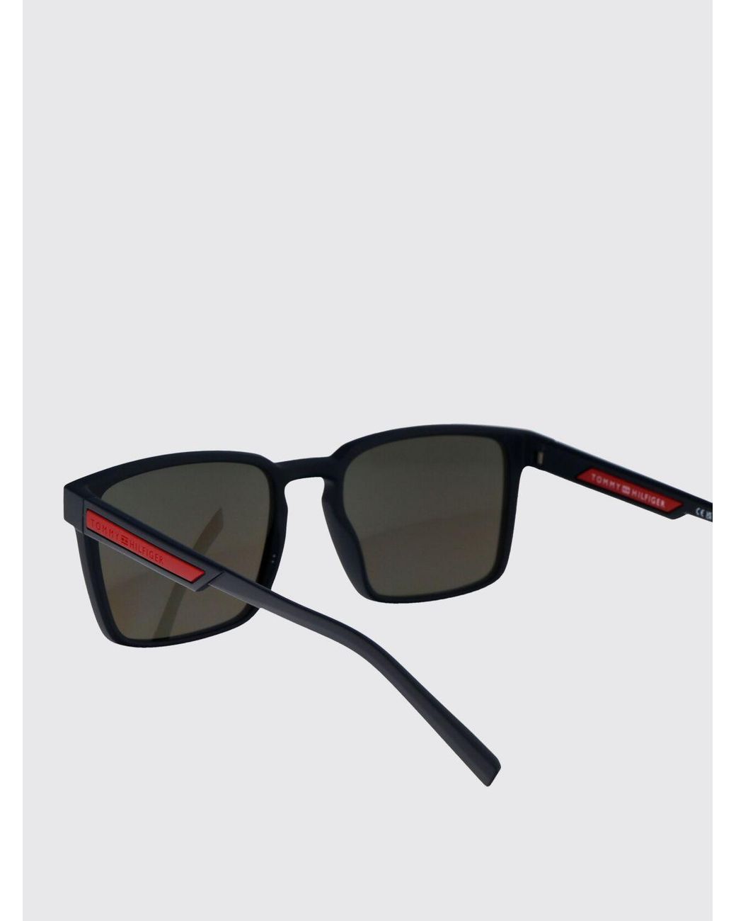 Tommy Hilfiger Blue Rectangular Acetate Sunglasses With Contrasting Logo for men