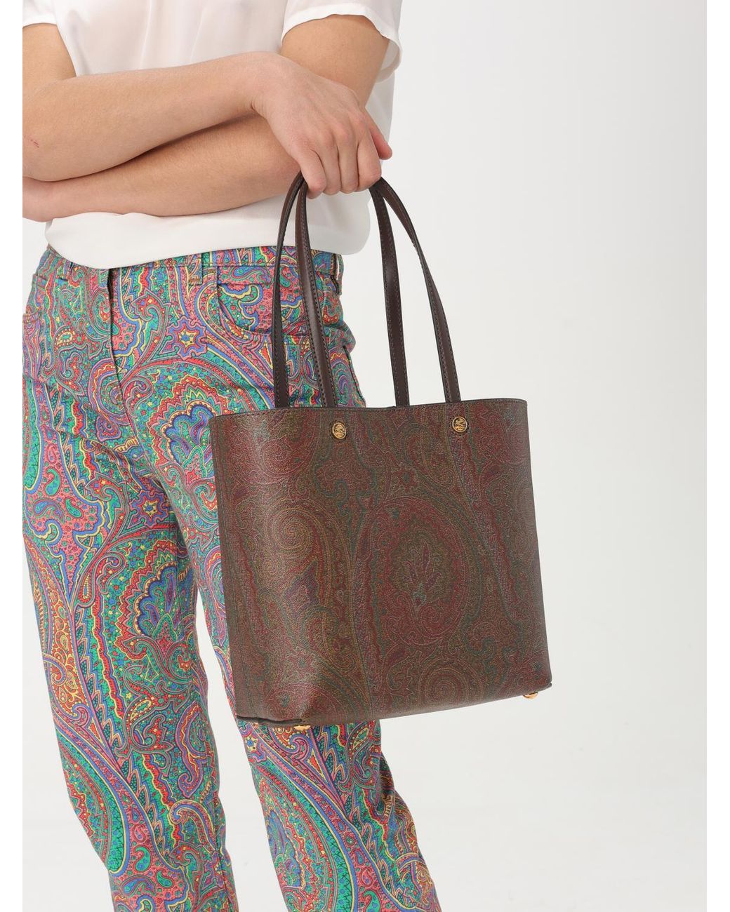 Borsa Essential Paisley di Etro in Brown