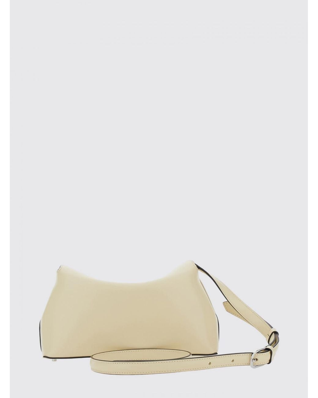 Totême Natural T-Lock Leather Crossbody Bag With-Tone Turn-Lock Closure