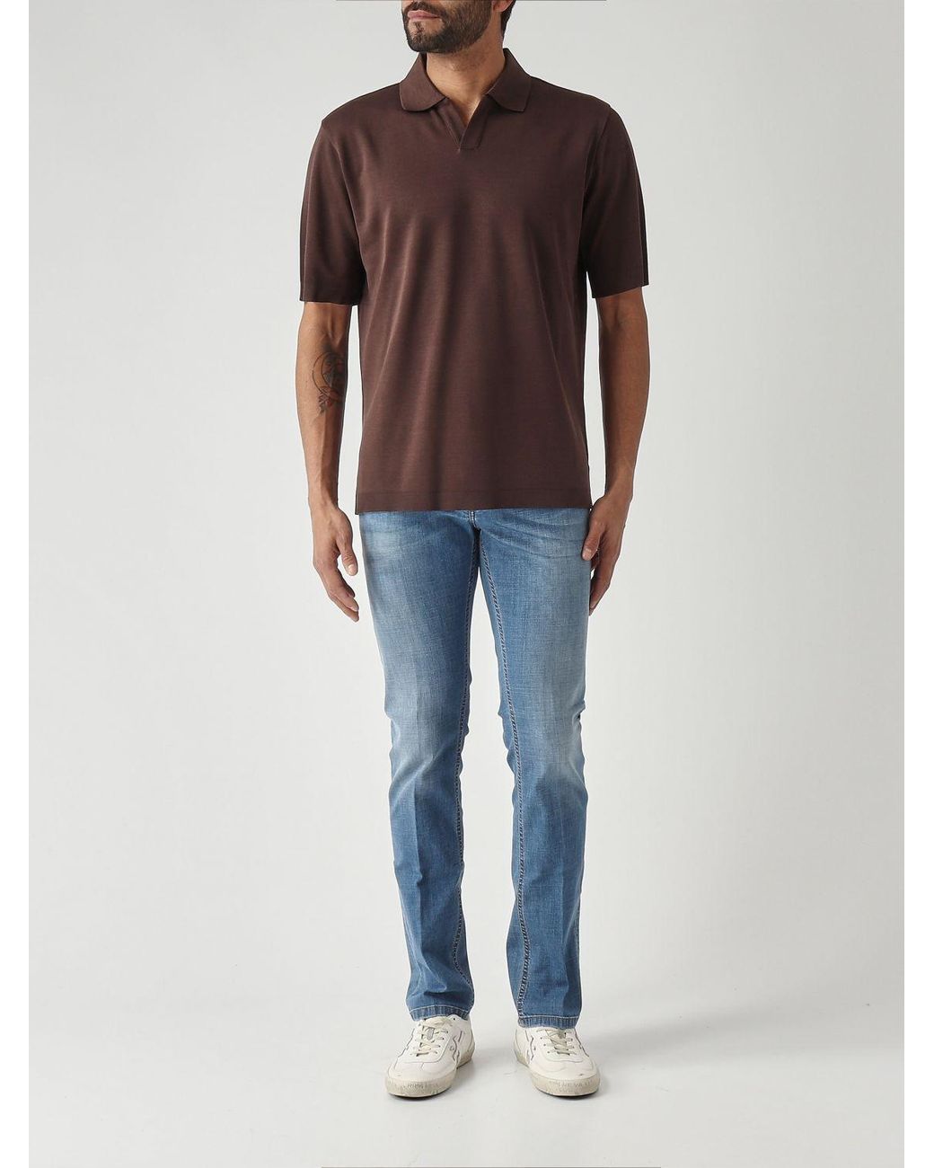 Fay Blue Stretch Slim Fit Jeans for men