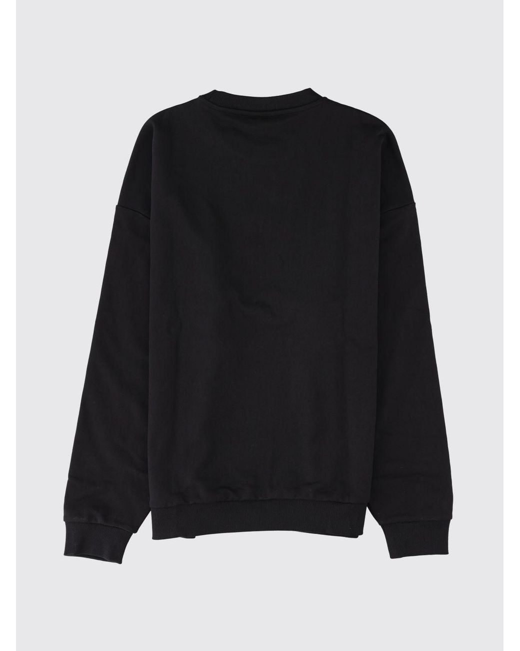 HUGO Blue Crewneck Cotton Sweatshirt With Long Sleeves And Tone-On-Tone Logo for men
