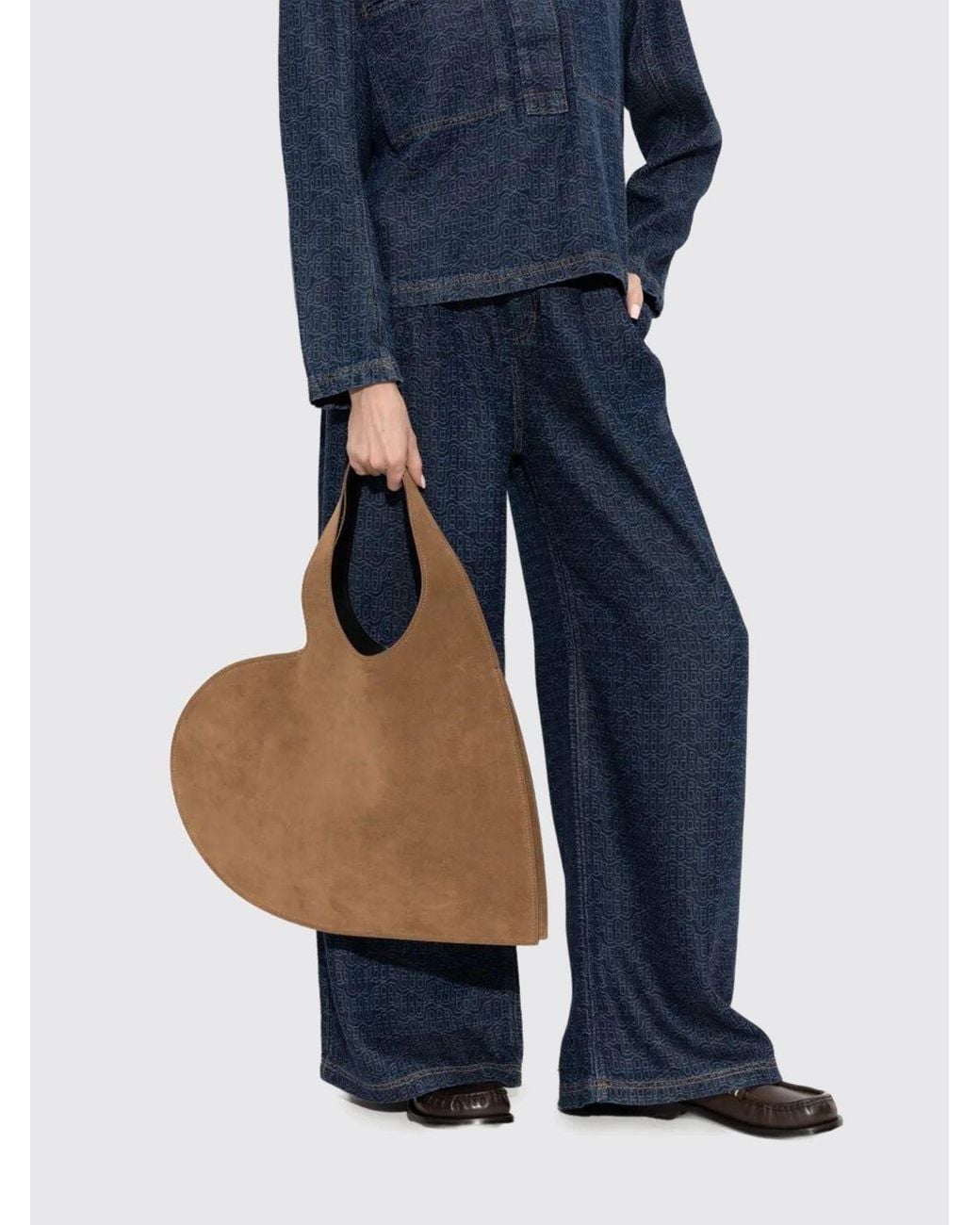 Coperni Brown Heart Tote Bag