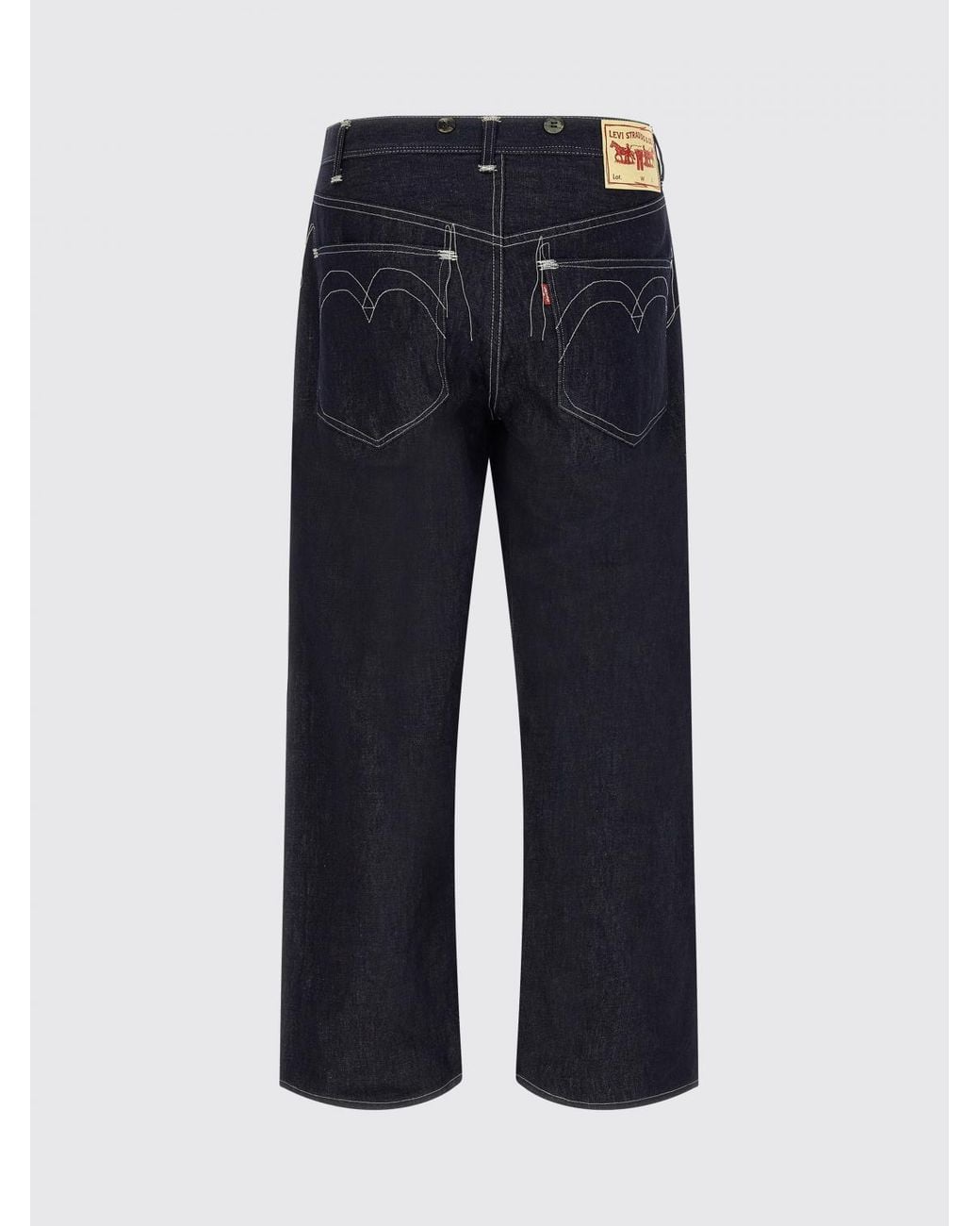 Levi's Blue Straight Fit Cotton And Linen Denim Jeans for men