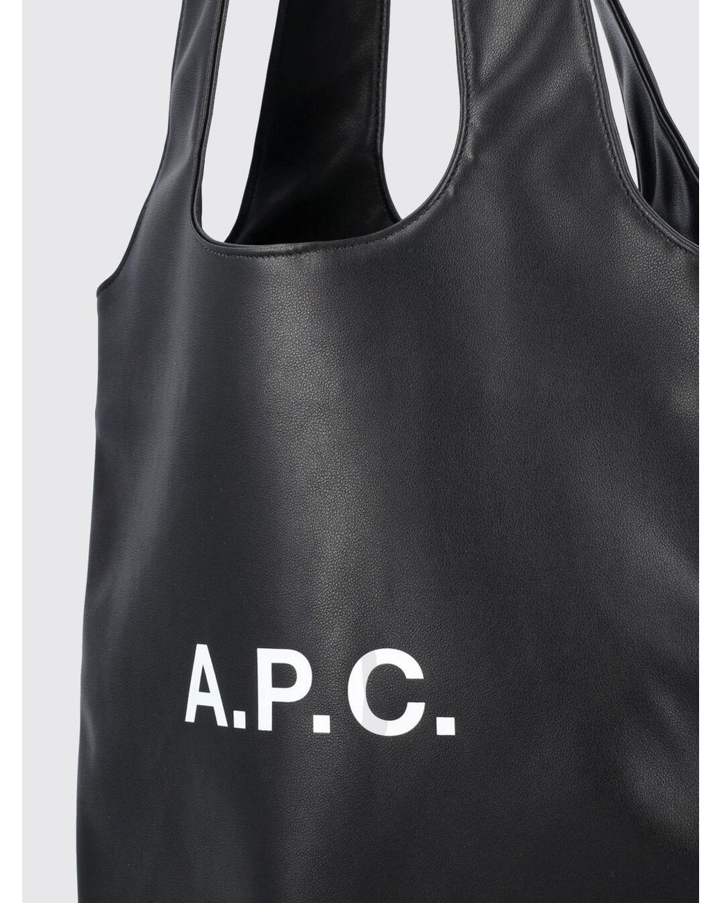 A.P.C. Große Ninon Tote-Bag Aus Recycelten Materialien Mit Gedrucktem Logo in Black für Herren