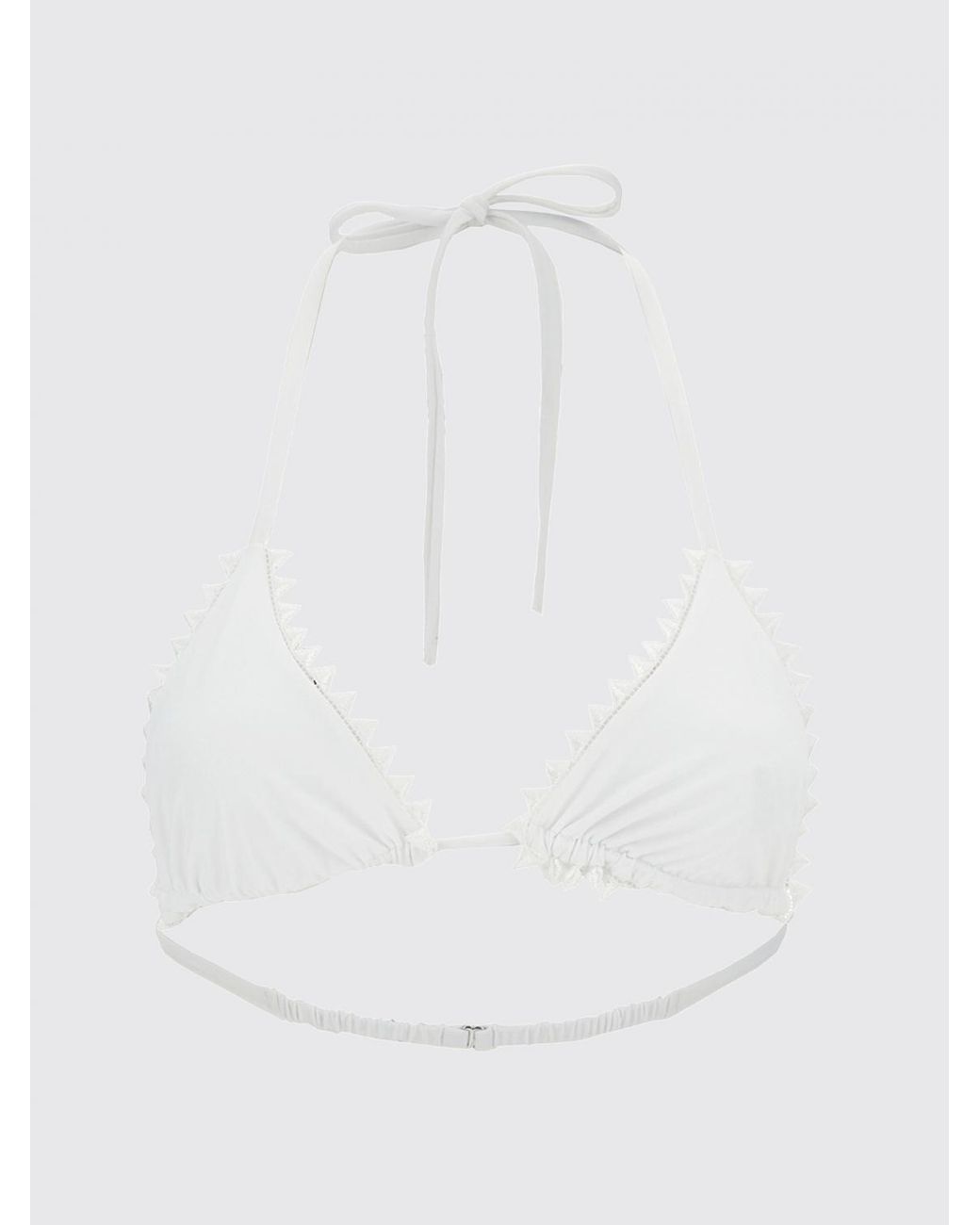 Jacquemus White Stretch Polyamide Bikini Top