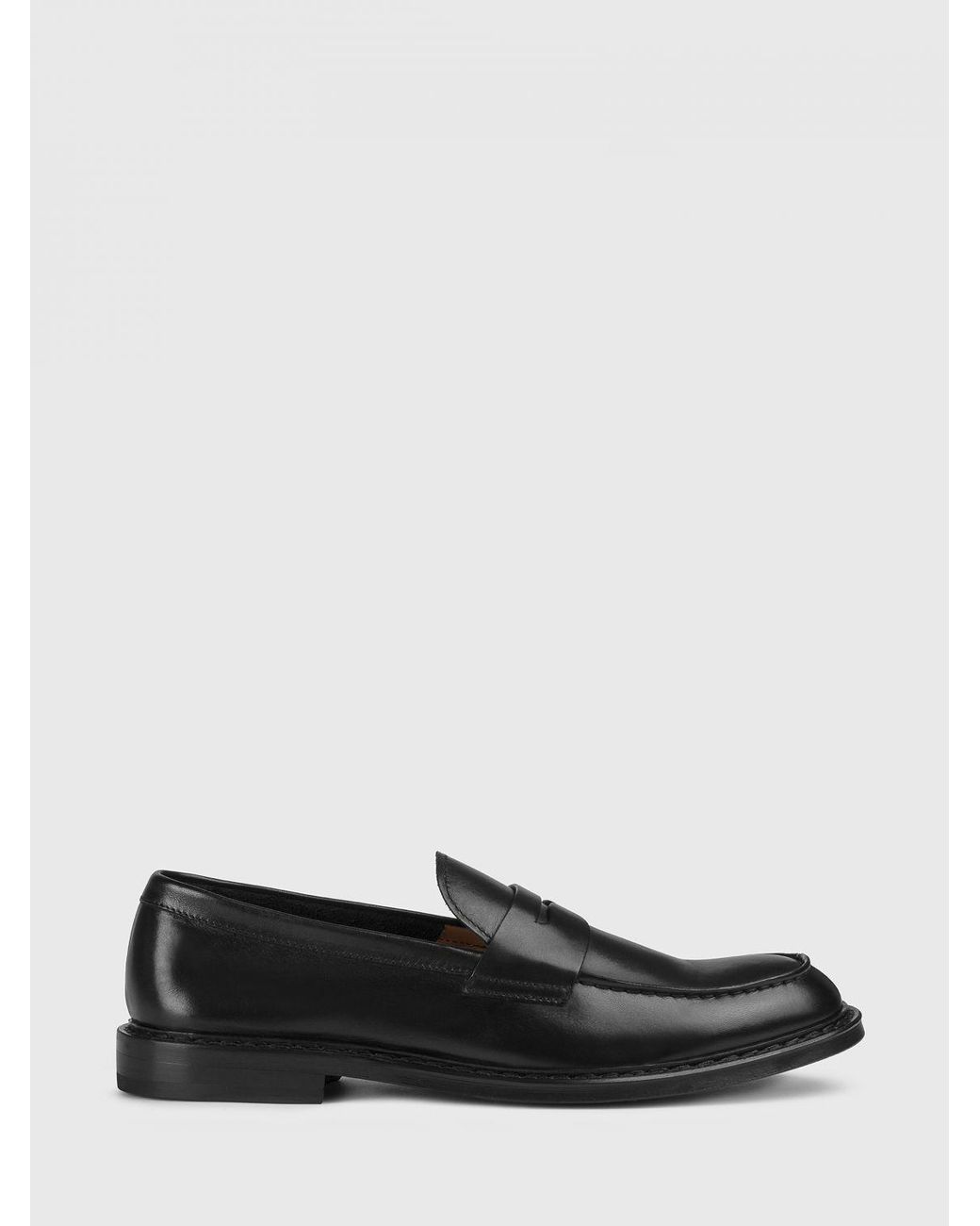 Doucal's White Leather Loafers for men