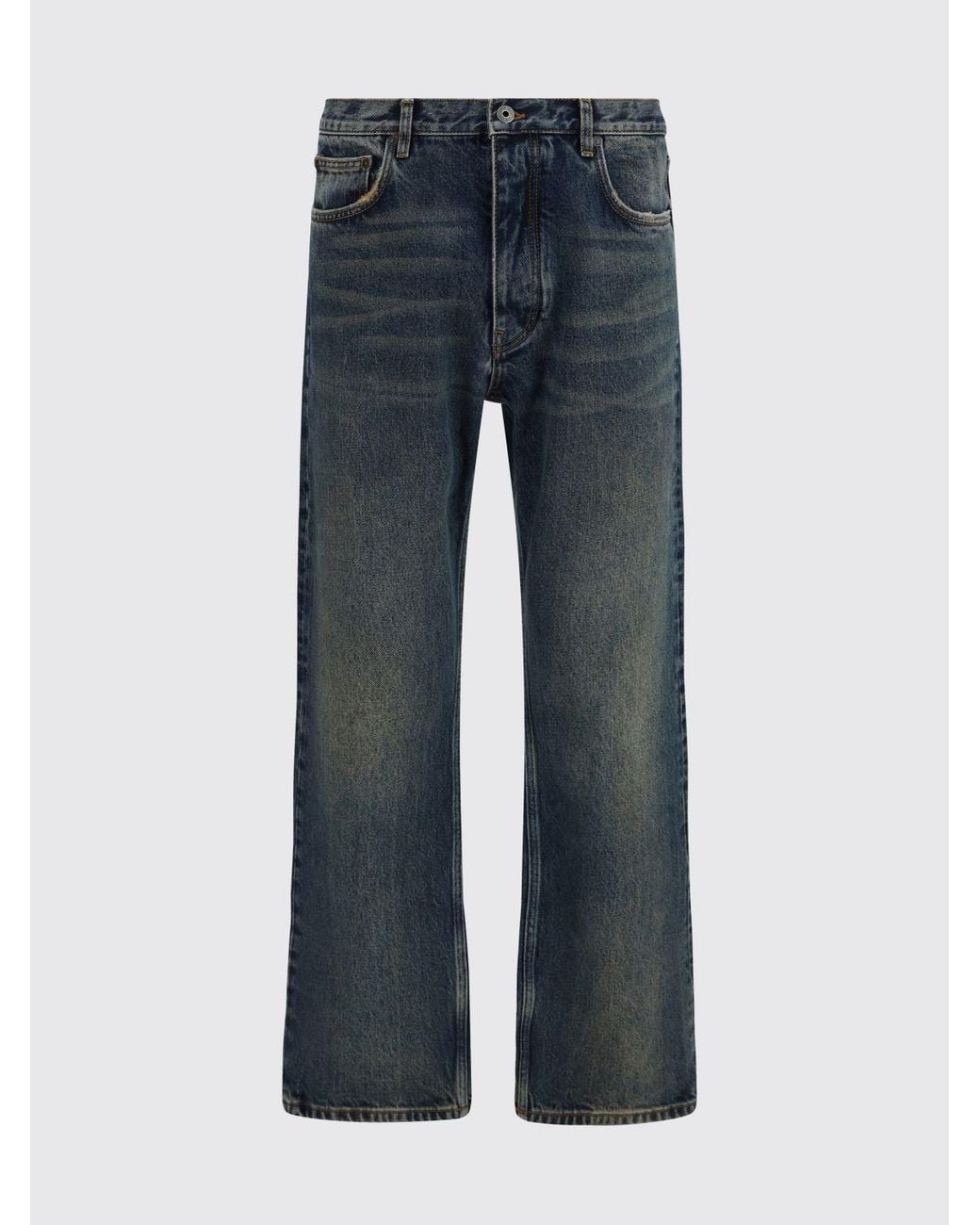 Off-White c/o Virgil Abloh Blue Mid-Rise Straight Jeans for men