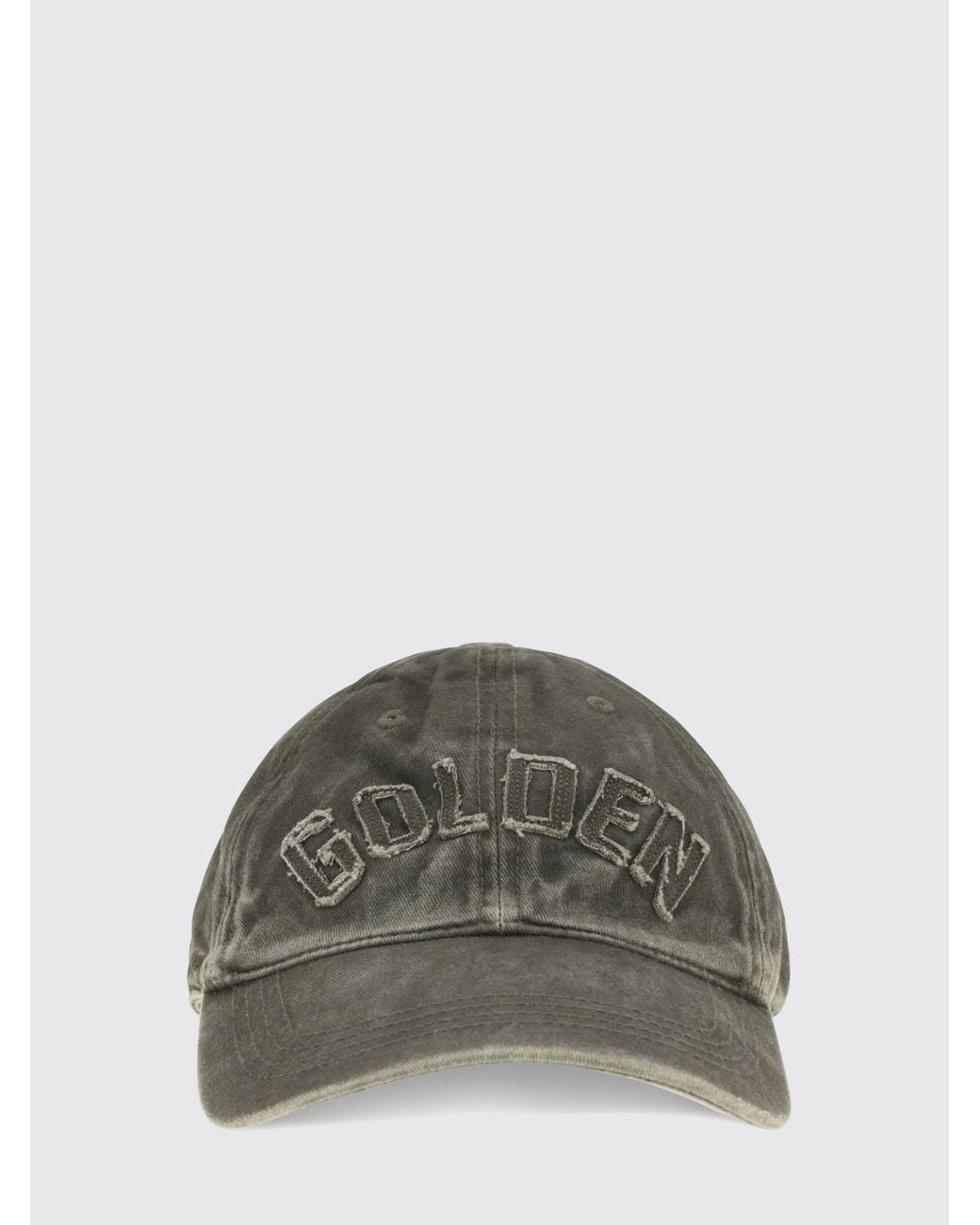 Golden Goose Deluxe Brand Gray Stone Washed Denim Baseball Cap With Tone-On-Tone Logo