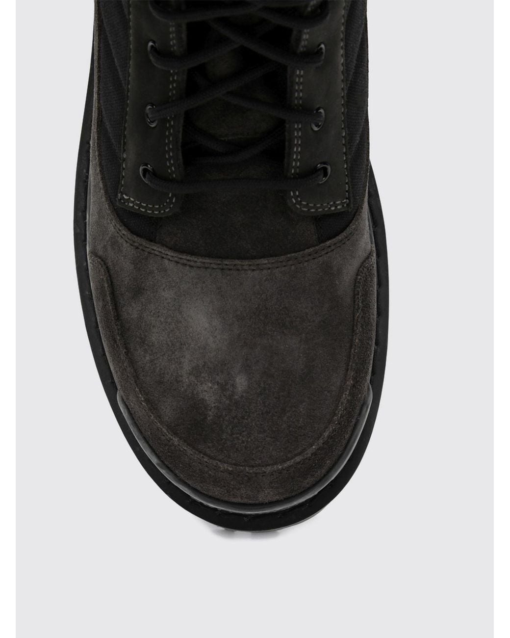 Balenciaga Black Combat Strike Suede Ankle Boots With Padded Ankle for men