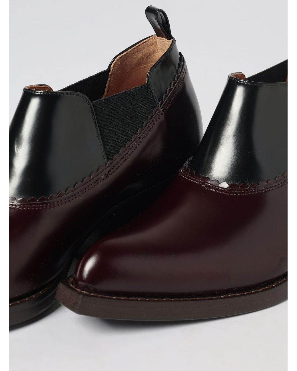 Marni White Bicolour Brushed Calf Leather Texan Boots With Elasticated Ankle