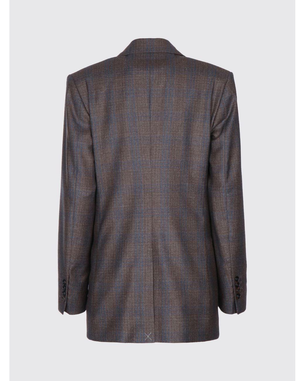 Jacob Cohen Gray Cropped Double-Breasted Blazer