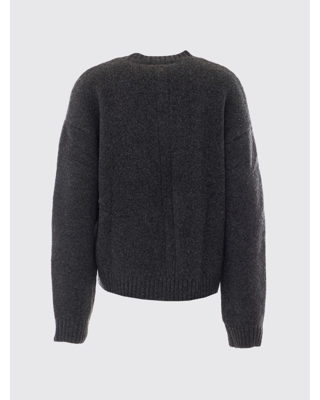 Represent Blue Wool Blend Crewneck Jumper With Metal Logo Plaque for men