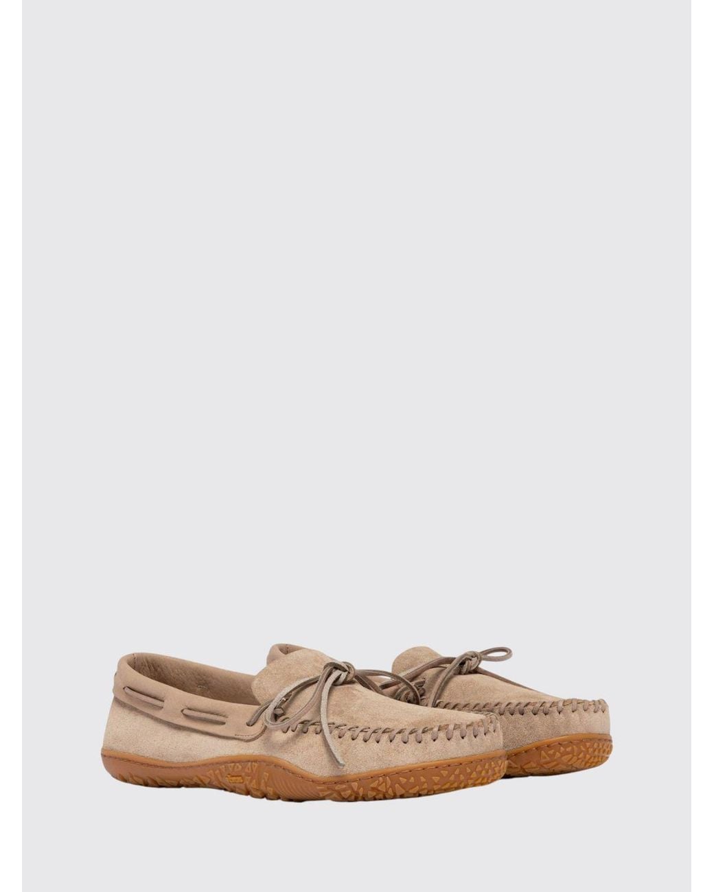 Buttero Brown Suede Boat Shoes With Vibram Sole And Thread Stitching