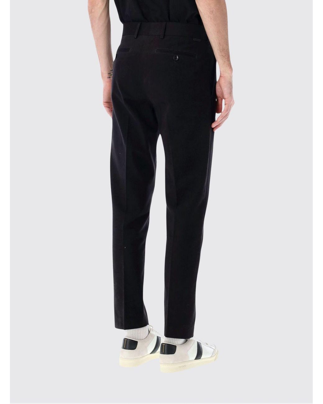 Tom Ford Black Cotton Tailored Trousers for men