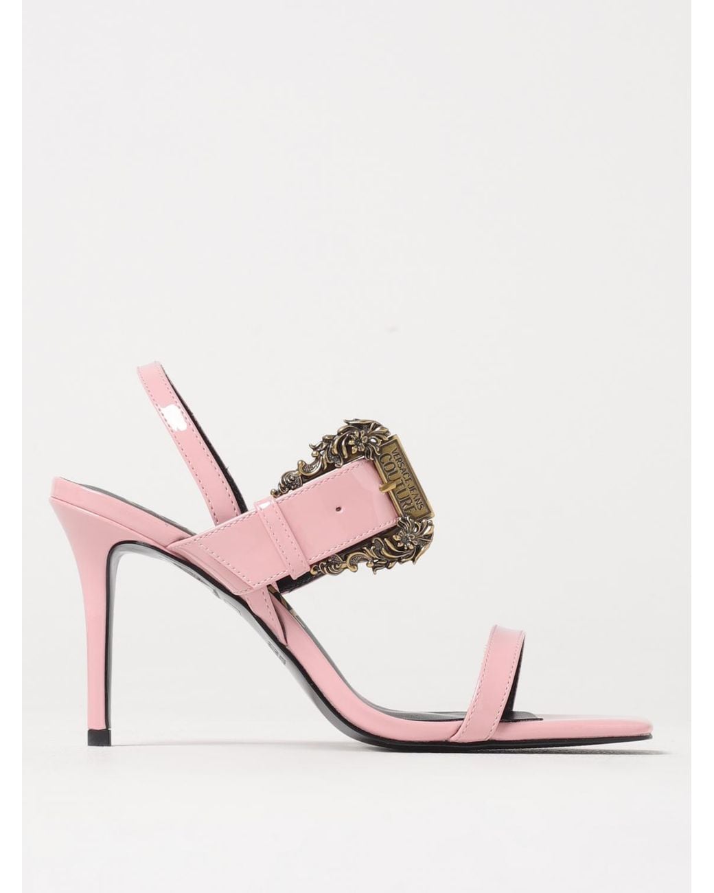 Versace Jeans Couture Pink Heeled Sandals