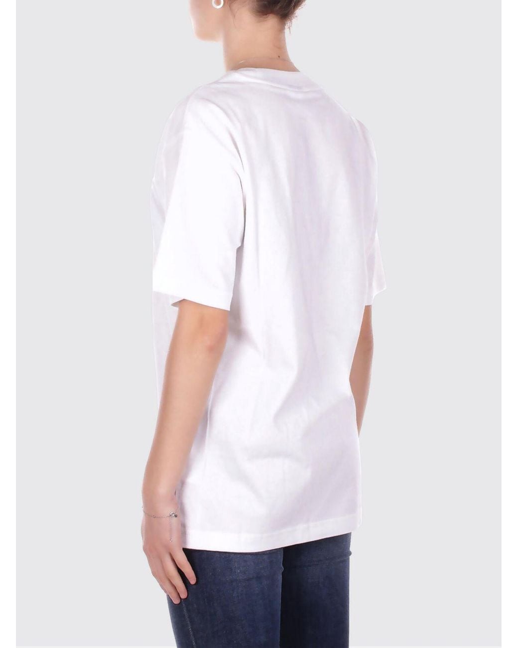 New Balance White Cotton T-Shirt for men