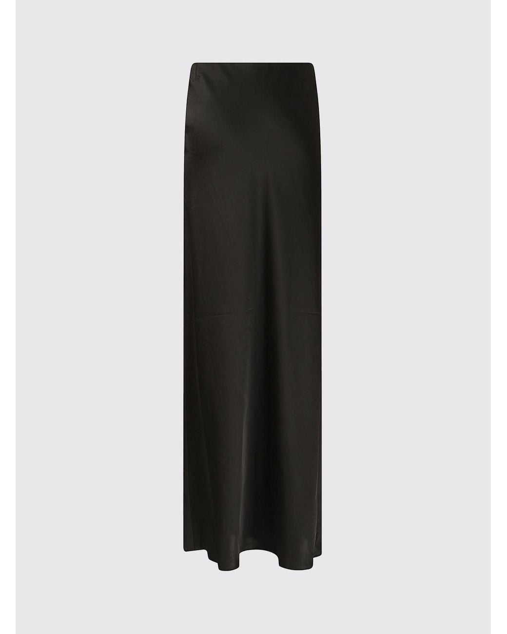 Ralph Lauren Black Recycled Polyester Satin Long Pencil Skirt