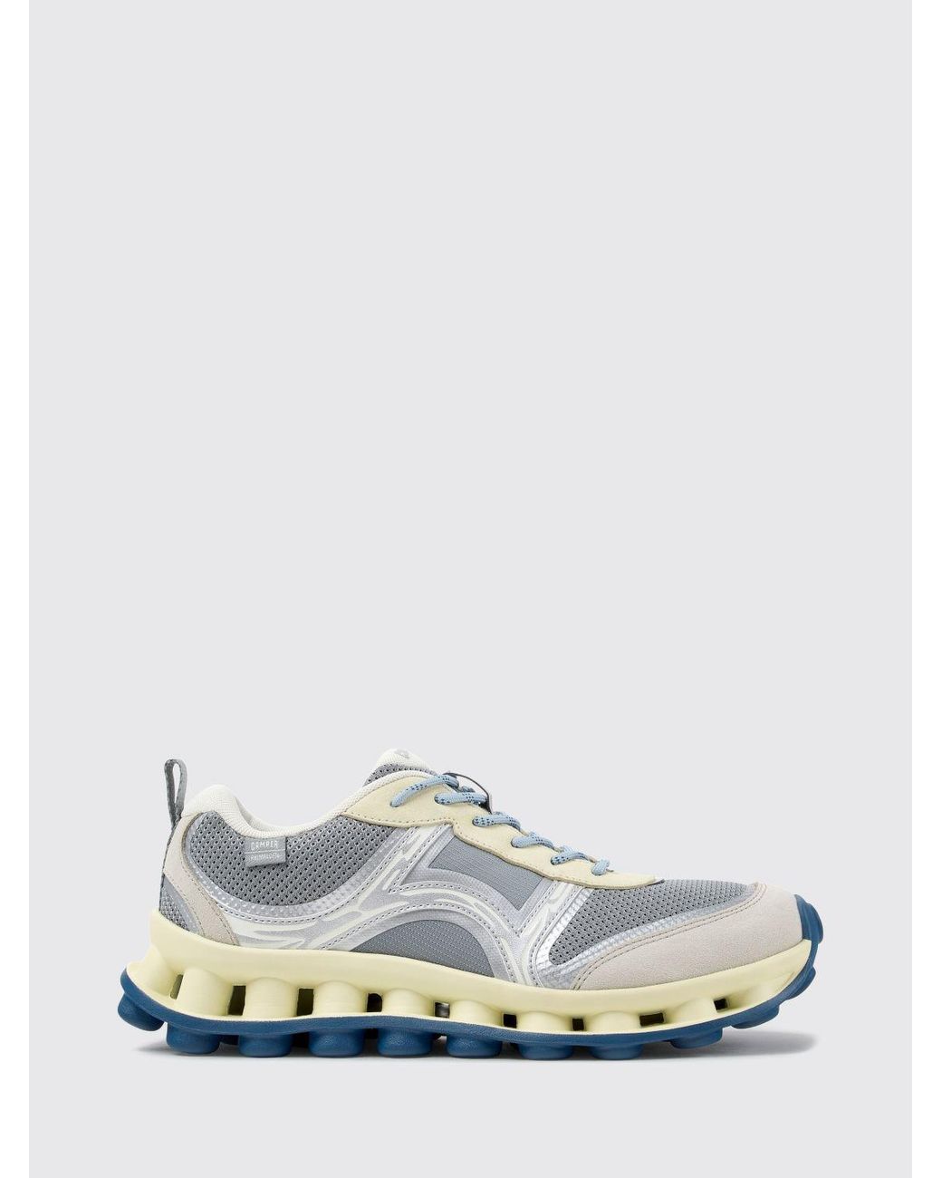 Camper White Pelotissima Bicolor Abstract Design Leather And Nubuck Sneakers for men