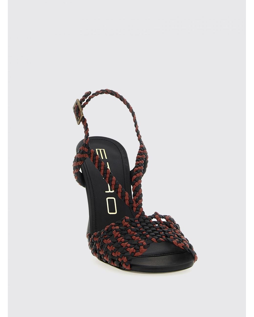 Etro Metallic Flat Sandals