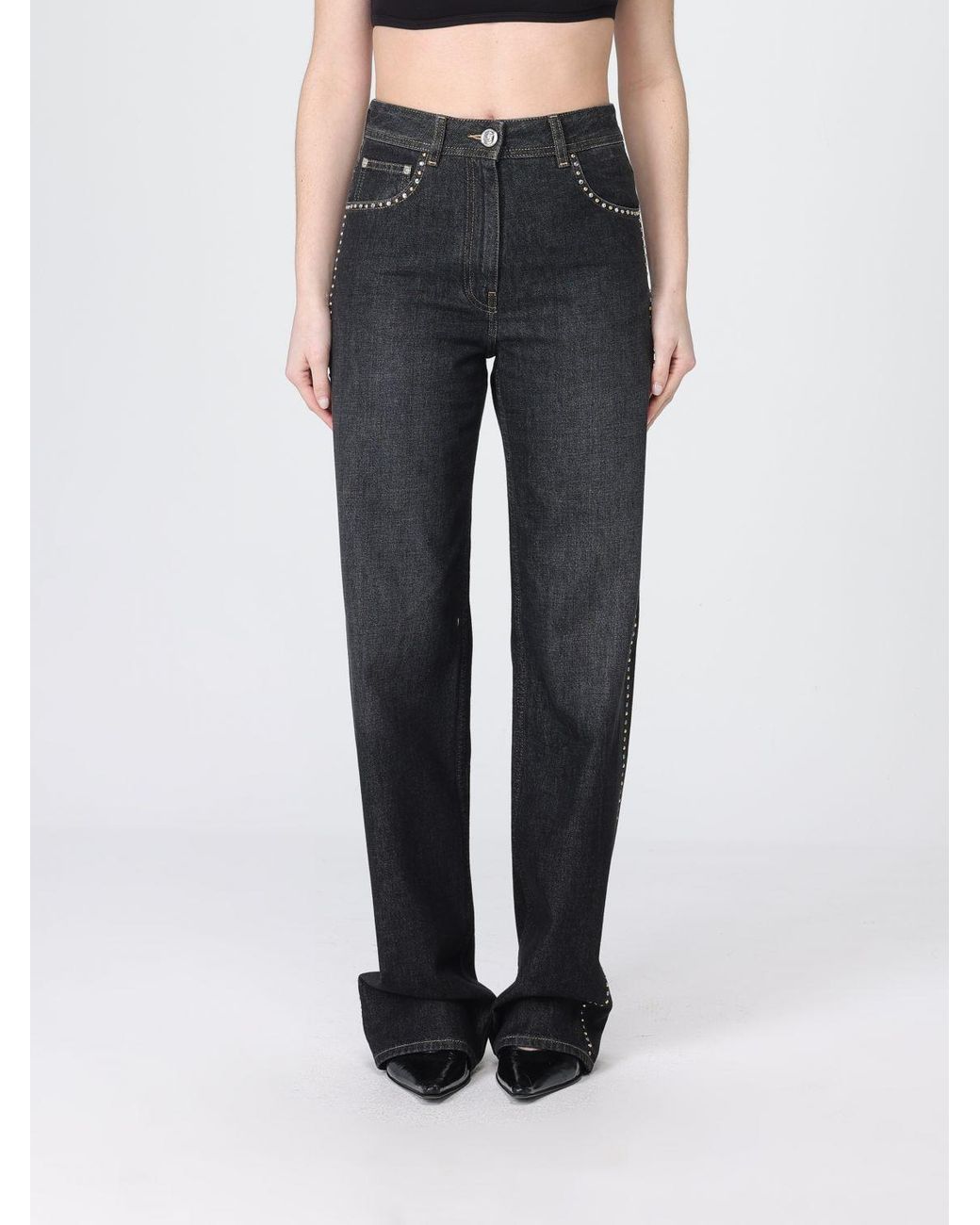 Jeans Rectos De 5 Bolsillos Versace de color Blue