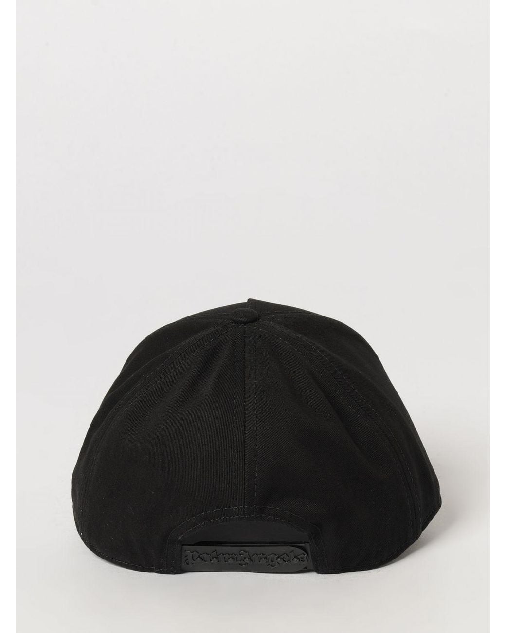 Gorra De Béisbol De Algodón Con Logotipo Bordado A Contraste Palm Angels de hombre de color Black