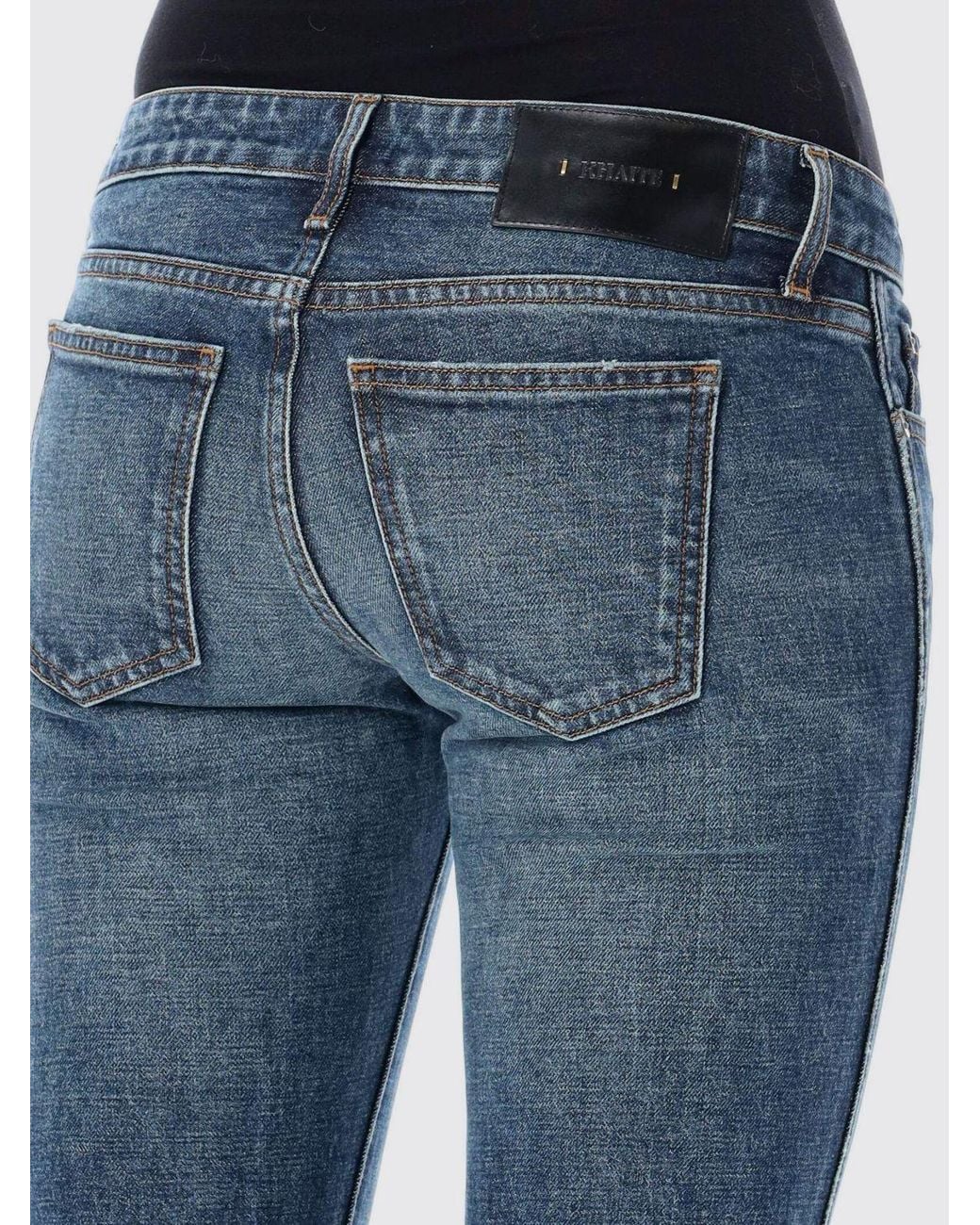 Khaite Blue Low-Rise Skinny Jeans