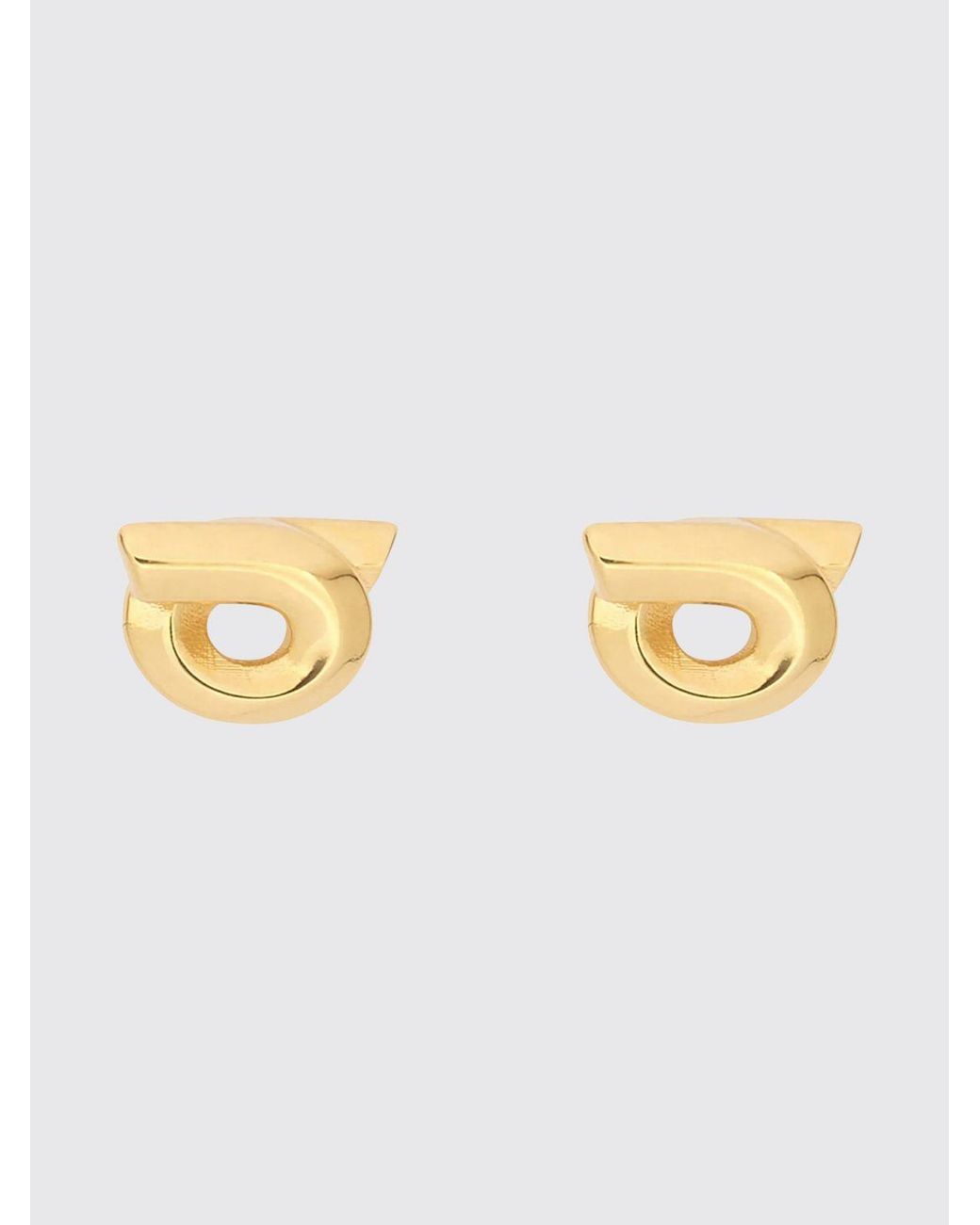 Ferragamo Metallic Gancini Stud Earrings