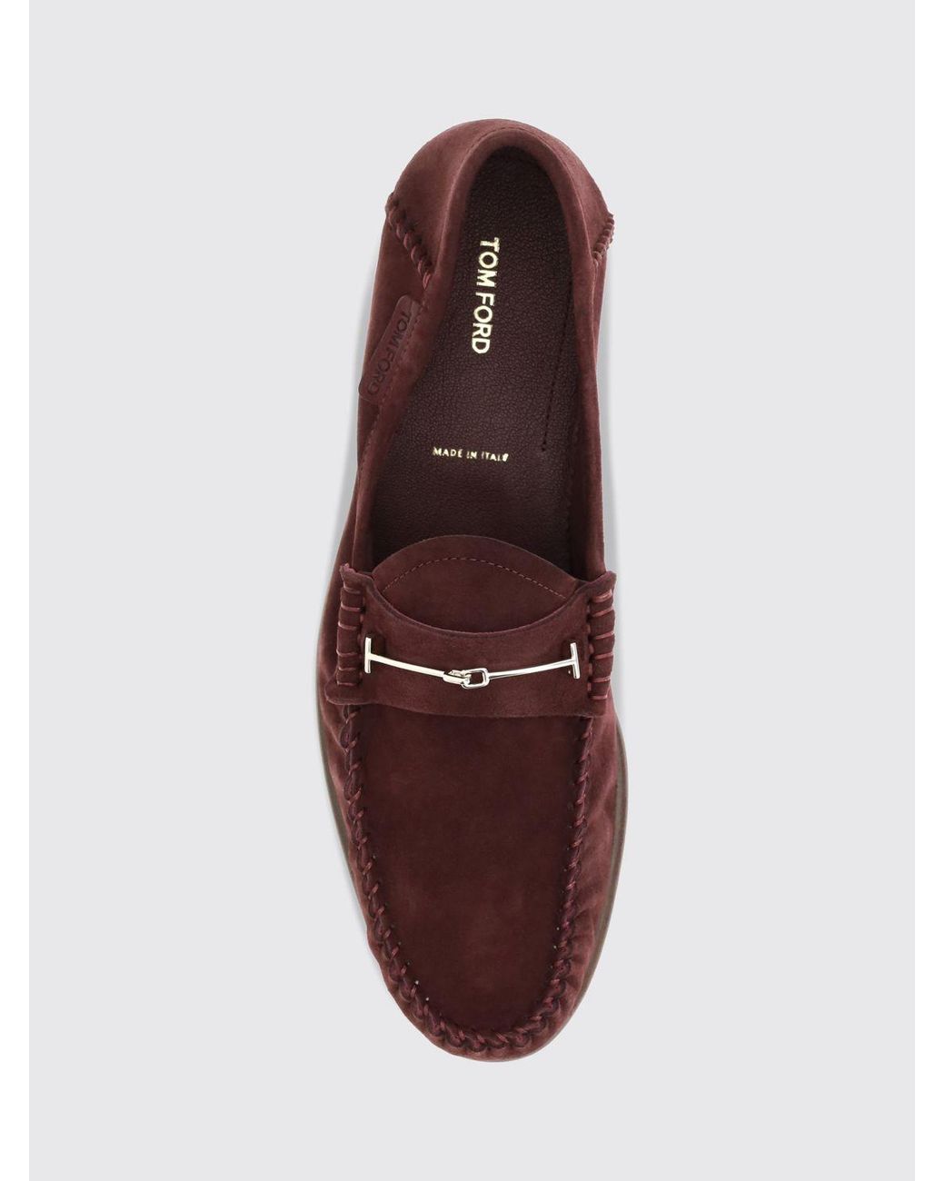 Tom Ford Brown Suede Calfskin Penny Loafers